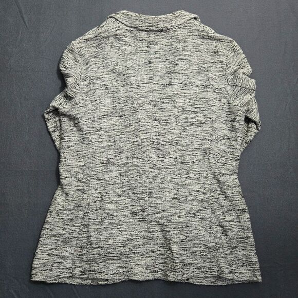 LOFT Women 10 Black Marbled One Button Notched Blazer Jacket - Picture 2 of 10